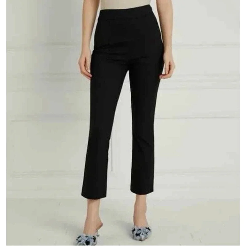 Hill House Home Claire Pant Trousers Cropped‎ Black NWT High Rise Flare Leg Med